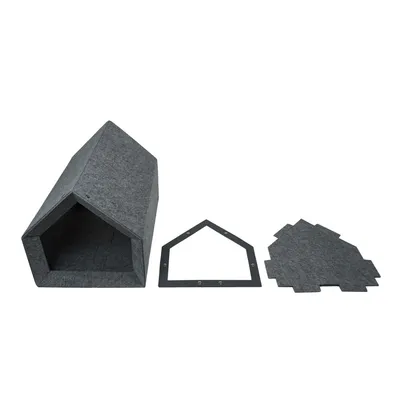 Bagane Niche d'intérieur chien / chat, design et écologique, gris Sanka