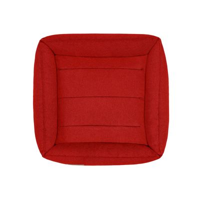 Bagane Panier luxe chien / chat déhoussable en tissu rouge Sutna