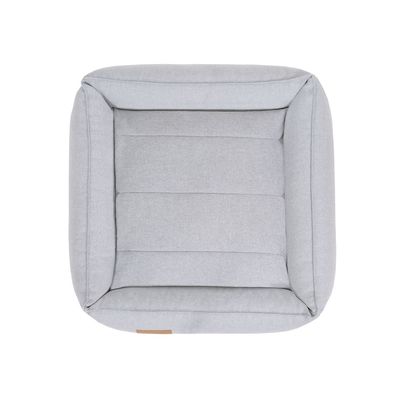 Bagane Panier luxe chien / chat en tissu gris clair Sutna