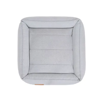 Bagane Panier luxe chien / chat en tissu gris clair Sutna
