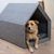 Bagane Niche d'intérieur chien / chat, design, gris clair Sanka