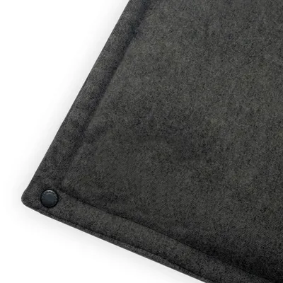 Bagane Tapis de voyage pour chien pliable en tissu gris anthracite Sarna