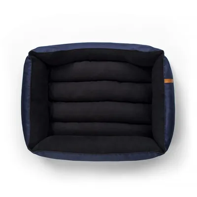 Bagane Panier chien design déhoussable, cordura bleu marine Kuma