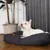 Bagane Coussin pour chien moelleux, en coton bio gris anthracite Hvad