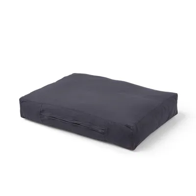 Bagane Coussin pour chien moelleux, en coton bio gris anthracite Hvad
