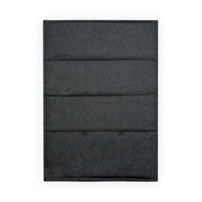 Bagane Tapis de voyage pour chien pliable en tissu gris anthracite Sarna