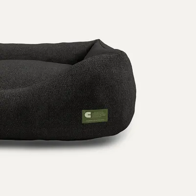 Bagane Panier chien / chat déhoussable en tissu noir Cesta