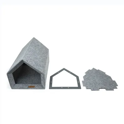 Bagane Niche d'intérieur chien / chat, design, gris clair Sanka