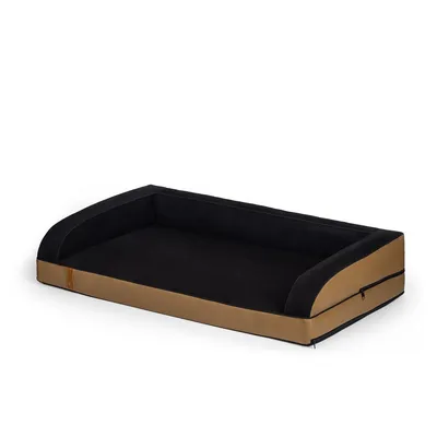 Bagane Coussin chien orthopédique à mémoire de forme, camel / noir Sohva Bagane Coussin chien orthopédique à mémoire de forme, camel / noir Sohva