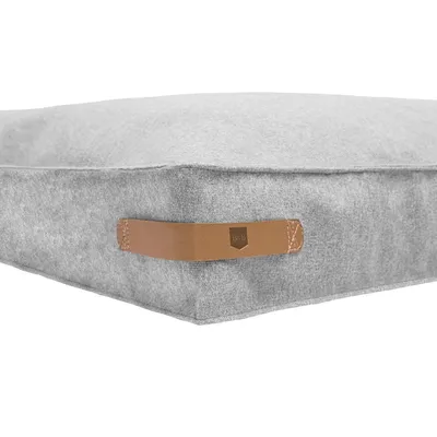 Bagane Coussin chien design et moelleux, gris clair Kaha