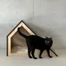 Bagane Maison design chat / petit chien en bois et coussin amovible Villa