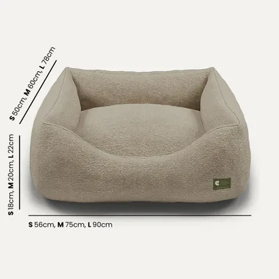 Bagane Panier chien / chat déhoussable en tissu beige Cesta