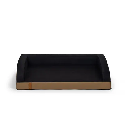 Bagane Coussin chien orthopédique à mémoire de forme, camel / noir Sohva