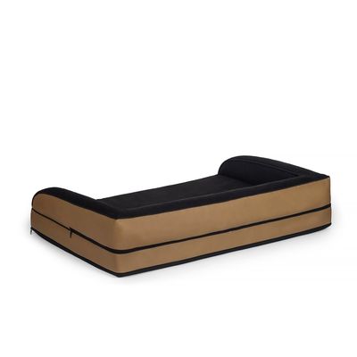 Bagane Coussin chien orthopédique à mémoire de forme, camel / noir Sohva