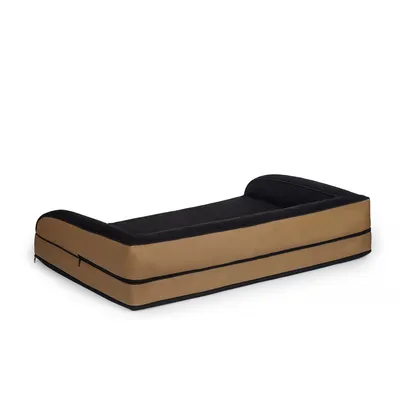 Bagane Coussin chien orthopédique à mémoire de forme, camel / noir Sohva