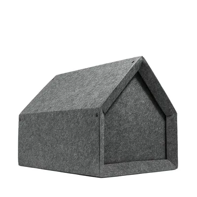 Bagane Niche d'intérieur chien / chat, design et écologique, gris Sanka