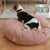 Bagane Coussin rond pour chien moelleux, en coton bio Hvil