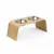 Bagane Set de 2 gamelles surélevées en acier, socle bois noyer Gero Bagane Set de 2 gamelles surélevées en acier, socle bois noyer Gero