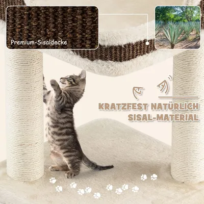 GIANTEX 2-stöckiger Kratzbaum mit hängendem Ball GIANTEX 2-stöckiger Kratzbaum mit hängendem Ball