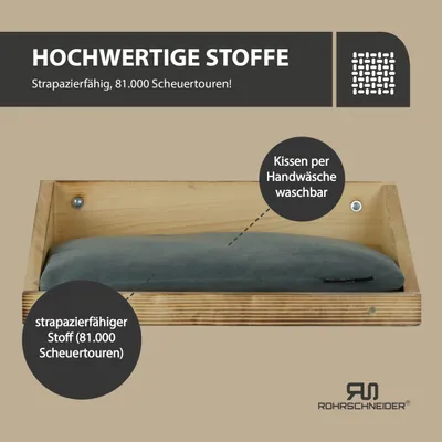 Rohrschneider Geflammte Treppenstufe mit Kissen