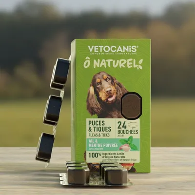 Vetocanis, Lot de 3 Compléments alimentaires Puces & Tiques pour Chien