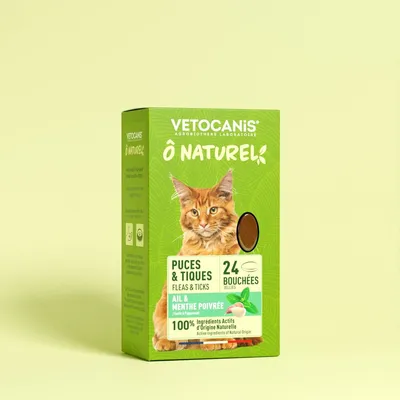 Vetocanis, Lot de 3 Compléments Alimentaires Puces & Tiques pour Chat Vetocanis, Lot de 3 Compléments Alimentaires Puces & Tiques pour Chat