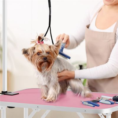 Table De Toilettage Pour Chien Chiot Chat Pliant Rose