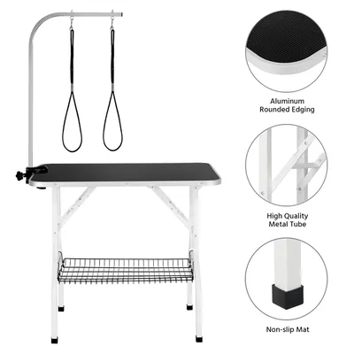 Yaheetech Table de Toilettage pour Animaux