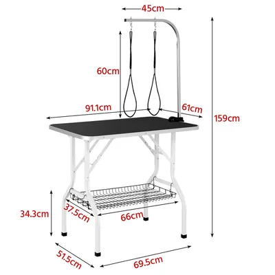 Yaheetech Table de Toilettage pour Animaux
