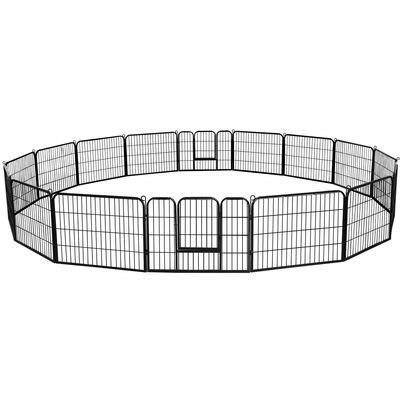 16 Panneaux Parc Enclos Pour Chien Chiot Lapin Rongeur 80 Cm X 60 Cm