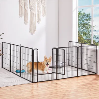 Yaheetech Parc pour Chien en 8 Panneaux Enclos
