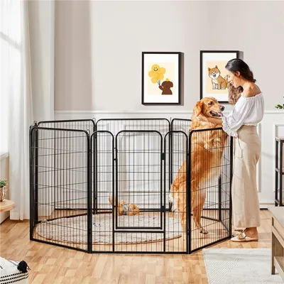 Yaheetech Playpen pour Chien en 8 Panneaux Enclos