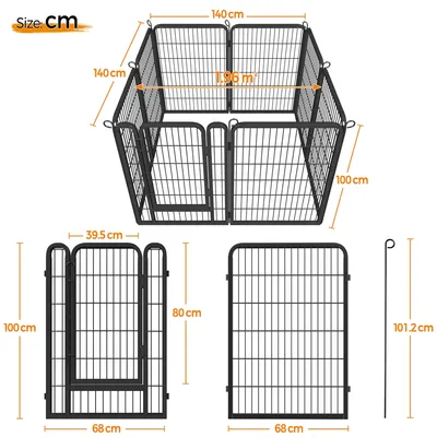 Yaheetech Playpen pour Chien en 8 Panneaux Enclos