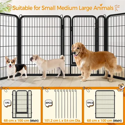 Yaheetech Playpen pour Chien en 8 Panneaux Enclos