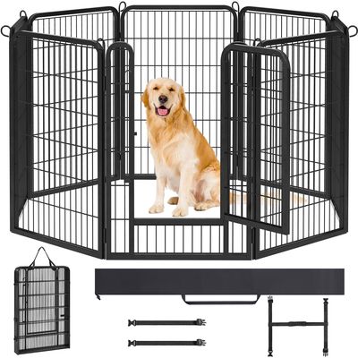 Parc Pour Chien En 8 Panneaux Enclos En Métal Avec Porte 100 Cm 68*100 8pcs