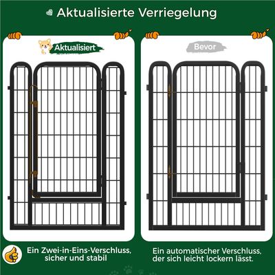 Welpenlaufstall 8-teilig 100cm hoch, Welpenauslauf mit Einteilige