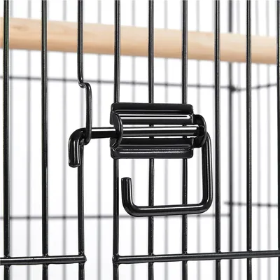 Cage à Perroquet En Métal à Toit Ouvert Avec Roulettes, Perchoirs