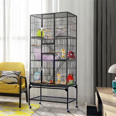 Cage à Oiseaux En Métal Hauteur De 175 Cm Avec Toit Volière