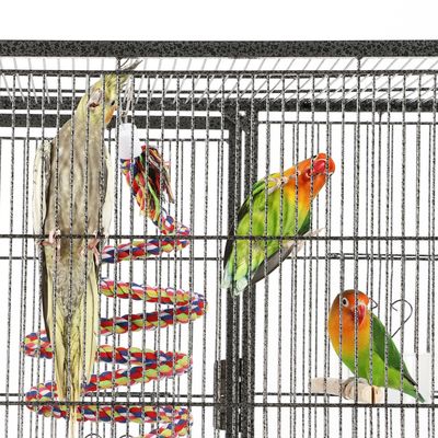 Cage à Oiseaux En Métal Hauteur De 175 Cm Avec Toit Volière