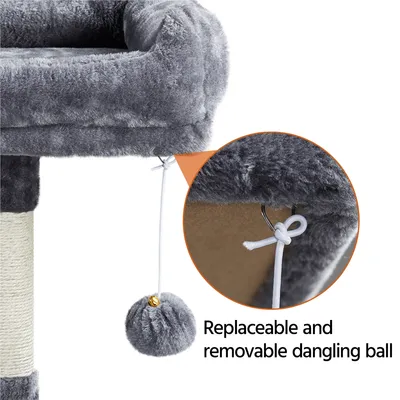 Yaheetech Arbre à Chat en Peluche Douce