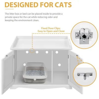Yaheetech Maison de Toilette pour Chat Meuble Cache Litière