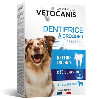 Vetocanis, Dentifrices à croquer pour Chien - Lot de 3 x 30 Comprimés