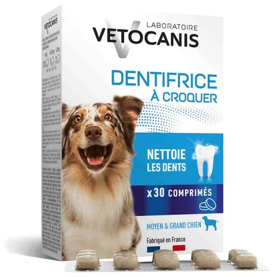 Vetocanis, Dentifrices à croquer pour Chien - Lot de 3 x 30 Comprimés