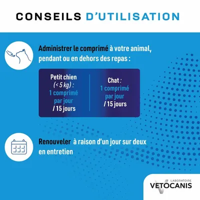 Vetocanis, Dentifrice à croquer Chat/Petit Chien - Lot de 3 x30 Comprimés
