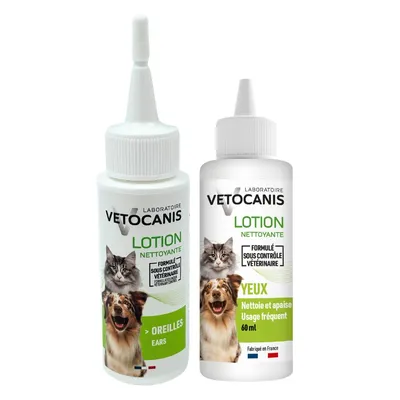 Vetocanis, Kit de Soins, Lotions Yeux et Oreilles