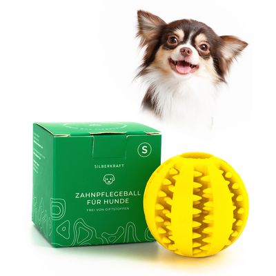 SILBERKRAFT Balle pour chiens avec picots pour soins dentaires