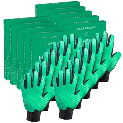 Silberkraft Fellpflegehandschuh für Hund, Katze und Pferd