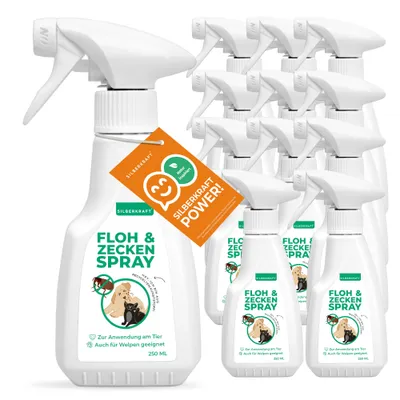SILBERKRAFT Spray anti-puces et tiques pour chiens et chats