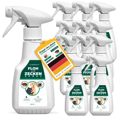 SILBERKRAFT Spray anti-puces et tiques pour chiens et chats SILBERKRAFT Spray anti-puces et tiques pour chiens et chats