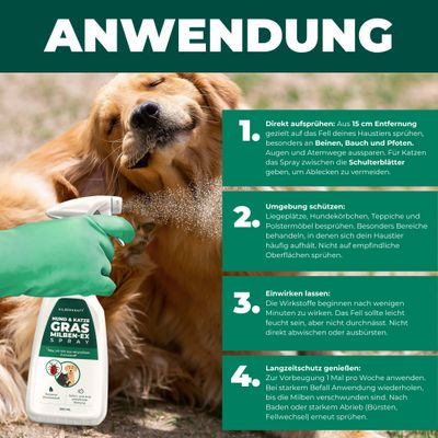 SILBERKRAFT Anti-acariens de l'herbe pour chien et chat